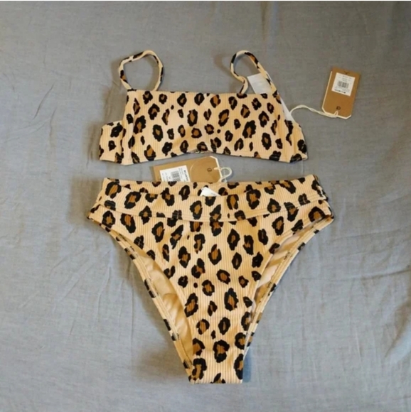 Billabong Other - Billabong Wild Ways Bralette Bikini Top Maui Rider High Waisted Bottoms